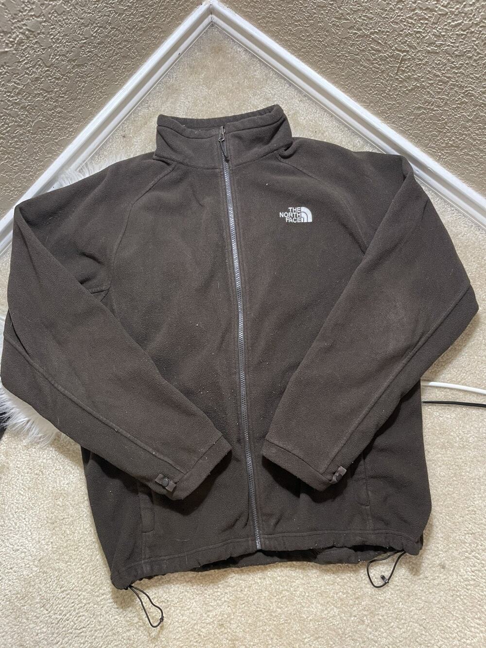 The North Face Men's Dark Brown Mocha Full Zip Jacket Size XL Fleece Casual